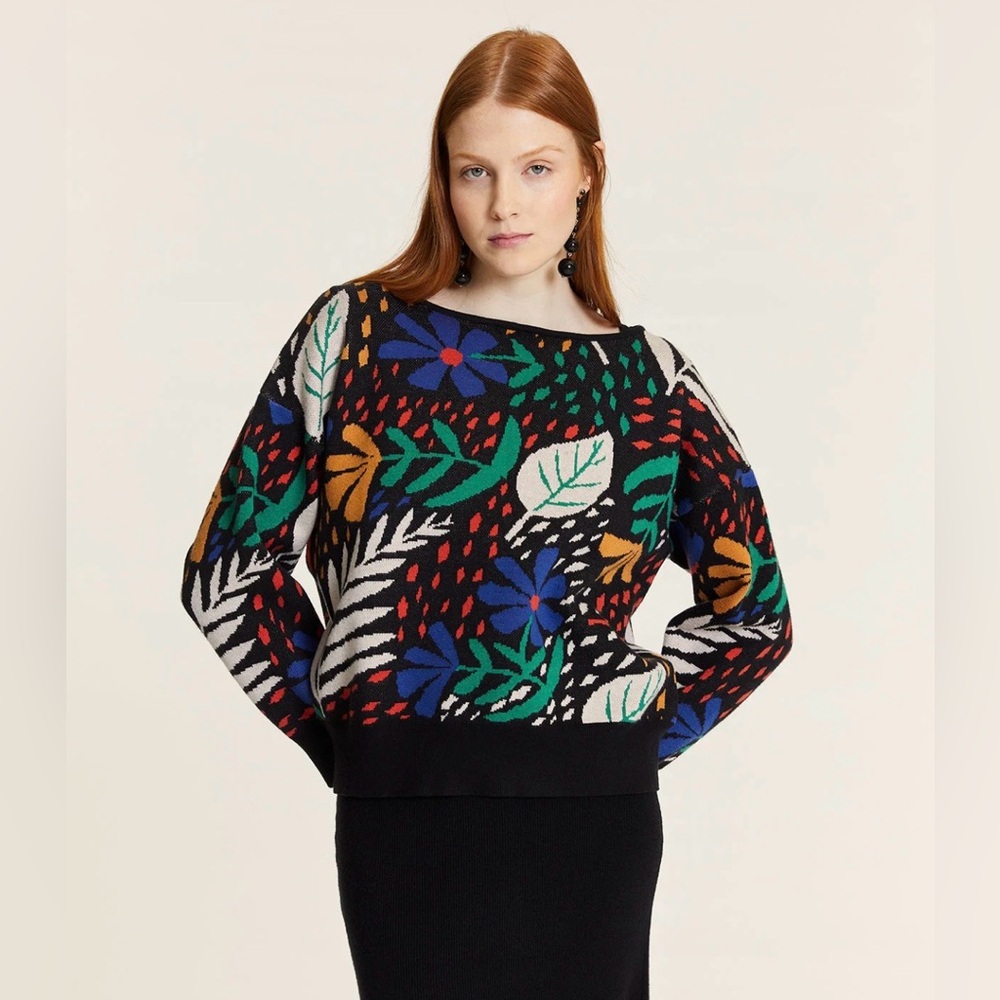 Pepaloves Garden Jersey Sweater NWOT XS